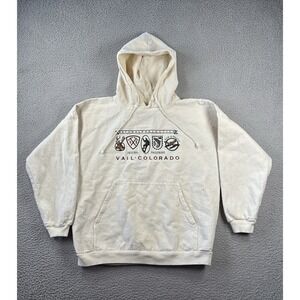 Vintage Crazy Shirts Hawaii Hoodie Mens L Vail Colorado Natural Selection Cotton